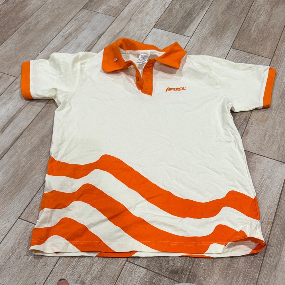 Aperol Orange and White Polo Shirt